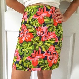 talbots petite floral skirt